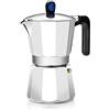MONIX Induction Express | Caffettiera italiana 9 Tazze | Alluminio, color argento, Adatta a tutti i tipi di piani cottura, induzione inclusa