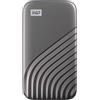 Western Digital WD My Passport SSD, 500GB SSD Esterno, SSD portatile con tecnologia NVMe, USB-C, con velocità di lettura fino a 1050 MB/s, 1000 MBs in scrittura, funziona con PC, Xbox e Playstation, Grigio