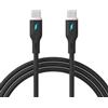 AKYGA AK-USB-67 - Cavo USB C a USB C, 1 m, in silicone, nero, 60 W, cavo di ricarica rapida per laptop, smartphone, tablet