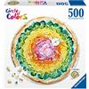 Ravensburger - Puzzle Circolare Pizza, Collezione Circle of Colors 500 Pezzi, Idea regalo, per Lei o Lui, Puzzle Adulti