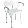 INTERMED Sedia Da Doccia Con Braccioli Estraibili-Grigio