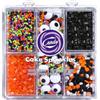 Miss doozy Decorazioni torte confettini Halloween - Mix occhi commestibili 130g | Mix confettini zucchero commestibili neri-arancioni, ideale per cupcake, biscotti, gelato e dolci Halloween