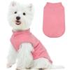 FUAMEY Gilet in pile per cani, calda felpa elastica per cuccioli, maglione a collo alto per cani, giacca invernale con foro per guinzaglio, maglioni per bassotto, abbigliamento Yorkie, per cani di
