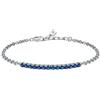 Morellato Bracciale Uomo in Argento 925‰, Zirconi Blu, Collezione Tennis - SATT18