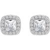 Cinhaojung Orecchini Argento Donna, Quadrato Cubic Zirconia Orecchini Studs Per Le Donne Argento Orecchini Punto Luce Orecchini Anallergici Donna Orecchini Donna Argento Per Ragazze E Uomini