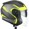 Cgm Casco Moto Jet CGM 136S DNA APACHE Grafite Giallo fluo opaco