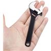ZoZoMaiy Mini Chiave Regolabile 4/100mm Piccola Multifunzione Chiave Inglese Regolabile, Apertura Massima 15mm, Acciaio 45#, per Spazi Stretti, per Bricolage, Riparazione Bici e Auto, Nero