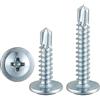 FandWay 100 Pezzi Viti Autofilettanti a Testa Tonda,Viti Autoforanti a Testa Croce Bottone M4.2x50mm,Viti per Lamiera Completa Filettatura Acciaio Carbonio Zincata per Metallo Alluminio DIY Legno.