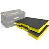 Shadow Foam Easy Peel - Inserti in schiuma per cassetti DeWalt ToughSystem [giallo 50 mm Twin Pack] per l'organizzazione degli attrezzi, Kaizen, 5s, contenitori per attrezzi e scatole