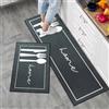 7VSTOHS Tappetini da cucina 2 pezzi, Tappeto Cucina Antiscivolo, Antiscivolo Impermeabile PVC Tappeti da Cucina, lavabile, Adatto per corridoi, cucine, bagni, 43x75+43x120cm