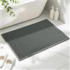 LIMNUO Tappetini da bagno, tappetini antiscivolo, tappetini con fondo in gomma per bagno, doccia e lavabo, ad asciugatura rapida e lavabili in lavatrice, tappetini da bagno per interni (Grigio, 60X120cm)