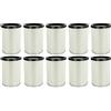 vhbw 10x filtro a pieghe piatte compatibile con Kärcher NT 70/2 Me Classic *VEX, NT 70/2 Me Classic Edition *EU, NT 70/2 Me Tc aspiratore - bianco