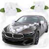 JBUYIAN Decorazione Auto Matrimonio, Fiori Di Seta Bianchi, Nastro Di Tulle 3.2m, Fiori Per Specchietti, Nastri Decorativi, Auto Nuziale, Auto Da Sposa Per Cerimonia, Ricevimento