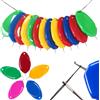 Litoott 100 pezzi Infila ago per cucito a mano, piccolo ago a tubo, 5 colori, gancio in plastica, facile da infilare, per lavori fai da te, cucito a mano, macchina da cucire, artigianato e