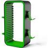 Desiumite Torre di archiviazione per giochi per Xbox Series X/S, PS4 e Switch, contiene 18 dischi, organizer compatto in ABS con design salvaspazio per console di gioco, media puliti (nero e verde)