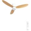 CREATE / WIND LITE/Ventilatore da soffitto con luce legno chiaro con telecomando / 40W, Silenzioso, Ø132 cm, 6 velocità, programmabile, funzione estate-inverno, luce LED 3 temperature