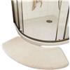 AYWTIUN Tappeto doccia curvo Tappetino curvo for porta del bagno | Piede WC con doccia(Off-white)