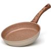 Innerwell Padella Antiaderente da 20 cm, Padelle Induzione, Marrone e Beige | Rivestimento Antiaderente Granito Professionale, Adatto a Diversi Tipi di Fornelli, Senza PFOA, Lavabile in Lavastoviglie