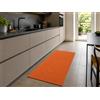 BOTTARO Tappeto Cucina Made in Italy - 90% Cotone e 10% Lino - Lavabile in Lavatrice ad Alte Temperature - Passatoia Cucina Resistente e Moderna (ARANCIO, CM 60x130)