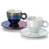 illy 25569 | 2 tazze da Cappuccino Art Collection John Armleder | Set di Due Tazze + Due Piattini Numerati e Firmati