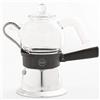 E&B Lab Moka Globe Induction Moka 3 Tazze con Server in Vetro per Piani a Induzione
