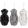 Paluplus Set 3 Evaporatori d'Acqua per Termosifoni in Ceramica, misura 9x5x17 cm, Umidificatore e Gancio a S -6393F -1,5 (Scimmia)