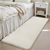 Sour Lemon Tappeto Salotto Pelo Corto, Tappeti Camera da Letto, Tappeto Morbido per Soggiorno, Carpet, Moderno, Lavabile, Antiscivolo, Colore: Bianco Crema, Dimensione: 60x200 cm