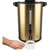 Valgus Professionale Acciaio Inox Urna da caffè 55 Tazze 8L Oro | Doppia Parete Commerciale Percolatore Caffettiera Acqua Calda Urna per Catering Matrimonio Festa