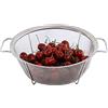 HOJKMA Scolapasta Acciaio Inox Colapasta, 25 cm diametro Colino per cucina con piedini e bordo largo e manici resistenti per scolare, sciacquare, friggere, cuocere a vapore o cuocere le verdure