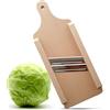 OSTENTO Tagliaverdure | Tagliaverdure in legno - Mandolina Grattugia Frutta Verdura con Lame affilate in Acciaio Inox - Made in EU (2 Lame)