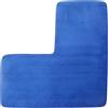 ACESOME ㅤ ACESOME - Tappetino da bagno a forma di L, ad asciugatura rapida, antiscivolo, lavabile, ad angolo, a forma di L, colore: blu scuro