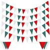 Laipuke 10M Bandierine Colorate Tessuto con 40 Pezzi Bianco Verde Rosso | Ghirlanda di Bandierine,Decorazioni per Carnevali Campeggio Compleanno Matrimonio Interni Esterni