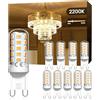 TobeBright Lampadine LED G9 4W, Luce Calda 2200K Dimmerabile Lampadina Capsula 230V, Sostituisce 30W-40W, Protezione Occhi, Risparmio Energetico per Lampadari di Cristallo (Confezione da 10)