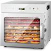 Kwasyo Essiccatore Alimentare Professionale in Acciaio Inox, 8 Vassi, 67 Ricette,di Temperatura da 30 a 90℃, Funzione Timer fino a 24 ore, Senza BPA, Disidratatore per Frutta, Carne, Verdure, Erbe