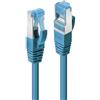 Lindy Cavo Patch Cat.6A S/FTP PIMF Privo di Alogeni Blu, 3m