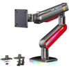 NB Ergonomic Ultrawide - Braccio per monitor piatti curvi max 60, supporto per monitor da 32 34 49, carico fino a 20 kg, VESA 75 e 100 mm, colore: rosso