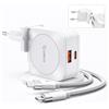 ORICO 65W USB C Charger, pieghevole GaN, ricarica rapida, doppia porta PD3.0, compatibile con MacBook Pro/Air, iPad Pro, Dell XPS 13, Samsung Galaxy/Note, iPhone