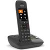 Gigaset C575A Telefono fisso senza fili con segreteria integrata fino a 30 min di registrazione, grande display retroilluminato a colori,funzioni mani libere,blocco di chiamate,Nero [Versione Francia]