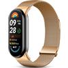CHANRASI Metallo Cinturini Compatibile con Xiaomi Mi Band 10/9/8 Cinturino Donna,Cinturino Maglia Regolabili Magnetiche per Xiaomi Mi Band 10/9/8 Oro rosa