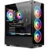 STGSivir PC Gaming Fisso, Core i7, GTX 1660S 6G, 16G RAM, 512G SSD | Computer Gaming per Streaming, Editing Video, Compiti, fino a 3.9 GHz, WiFi 6, BT 5.0, 4K,HDMI, Win11 Pro, Case ARGB,Nero