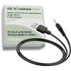 Villageboom Cavo di ricarica USB da 5 V, 2 A, con spina DC da 2,0 mm x 0,6 mm, compatibile con Nokia, lunghezza 1 m, nero