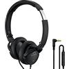 SoundMAGIC P22C Cuffie On-Ear con Mic, Suono HiFi, Isolamento Rumore, Nero | Chiamate nitide, comfort per tutto il giorno, cavo antigroviglio, suono bilanciato, leggero e resistente per l'uso quotidiano