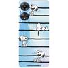 LA CASA DE LAS CARCASAS Custodia per OPPO A78 5G Ufficiale Peanuts Snoopy Stripes per proteggere il tuo cellulare. Cover per OPPO in silicone trasparente flessibile con licenza ufficiale Snoopy