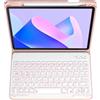 GUPENAA Rosa, Custodia con Tastiera per Huawei MatePad 11 (10.95) 2021 (DBY-W09), Retroilluminazione a 7 Colori, Portapenne Integrato, Tastiera Bluetooth Wireless Magnetica Staccabile con Mouse