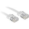 Lindy Cavo di Rete Flat U/UTP Cat6 Bianco 2m