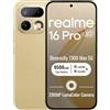 realme 16 Pro Smartphone 8+512GB, Gold | Dimensity 7300‑Max 5G, batteria 6500mAh ricarica 45W. Fotocamera 200MP, resistenza IP69, display AMOLED 6500 nit.