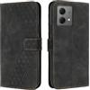 OKZone Cover per Motorola Moto G84, Custodia in PU Pelle per Motorola Moto G84, Custodia a Libro Protettiva Folio Portafoglio con Magnetica e Slot per Carte Wallet Case Flip Cover (Nero)