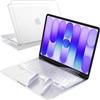 EooCoo Custodia MacBook Neo 13 Pollici 2026 Kit 3-in-1 Traslucido Opaco | Cover Rigida Mac Neo 13(A3404, A18 Pro),Guscio in Plastica con Tastiera e Protezione per Poggiapolsi e Trackpad in Argento