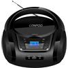LONPOO Lettore CD Portatile Radio Boombox Bluetooth | Radio FM, USB, AUX, Uscita cuffie, AC o Alimentato a Batteria, stereo case per genitore/Bambini