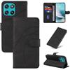 LACAE Cover a Libro per Motorola Moto G57 / G57 Power / G67 Power | Custodia Flip in Pelle PU, Porta Carte, Chiusura Magnetica, Funzione Supporto, Case, Black